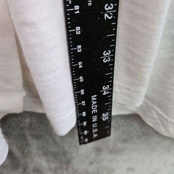 Soft Surroundings 2x cardigan Blouse tunic white pima cotton blend button pocket - Picture 5 of 11